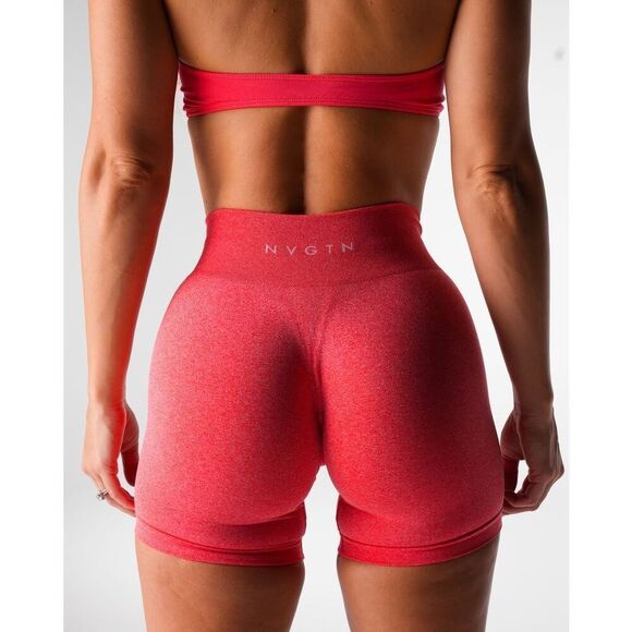 NVGTN Candy Apple Mid Rise Pro Seamless Shorts size S Butt Scrunch !!!sold out - Picture 2 of 9